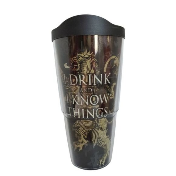 Tervis Game of Thrones Tumbler Black Gold I Drink and I Know Things 24 Oz 2016 - Picture 3 of 14